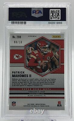 2021 Mosaic GOLD Patrick Mahomes /10 Super Bowl MVP #288 Chiefs MINT PSA 9