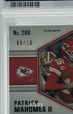 2021 Mosaic GOLD Patrick Mahomes /10 Super Bowl MVP #288 Chiefs MINT PSA 9