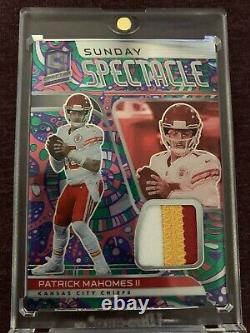 2021 Panini Spectra Psychedelic Patrick Mahomes 1/1 1/4 3 Color Patch