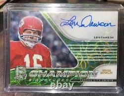 2021 Spectra Len Dawson Chiefs Champion Signatures Super Bowl IV SP Auto /10