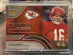 2021 Spectra Len Dawson Chiefs Champion Signatures Super Bowl IV SP Auto /10