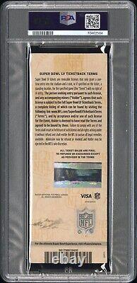2021 Super Bowl 55 LV Full Ticket Tom Brady Mahomes RED Bucs/Chiefs PSA 9 Mint