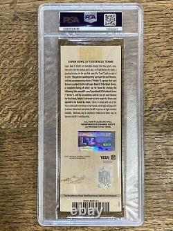 2021 Super Bowl 55 LV Full Ticket Tom Brady Mahomes RED Bucs/Chiefs PSA 9 Mint