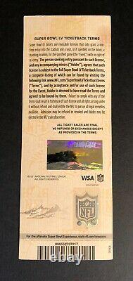 2021 Super Bowl LV 55 Ticket KC Chiefs / Tampa Bay Buccaneers $3600 face MINT