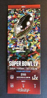 2021 Super Bowl LV 55 Ticket Kansas City Chiefs / Tampa Bay Buccaneers Mint
