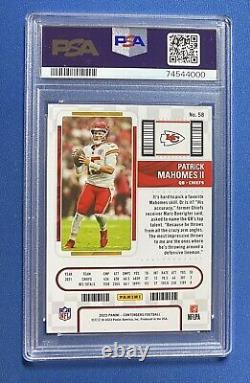 2022 Panini Contenders Patrick Mahomes Super Bowl Ticket 1/1 PSA 8 Chiefs #58