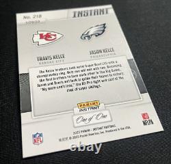 2022 Panini Instant BLACK #218 Travis Kelce Jason Kelce Brothers Super Bowl 1/1
