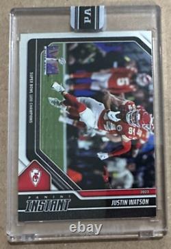 2023 2024 Panni Instant Super Bowl LVIII Chiefs #10 Justin Watson Black 1/1