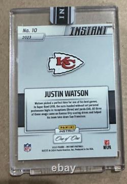 2023 2024 Panni Instant Super Bowl LVIII Chiefs #10 Justin Watson Black 1/1