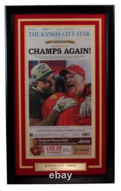 2023 Kansas City Star Newspaper Super Bowl Chiefs Champs Again! Framed 177479