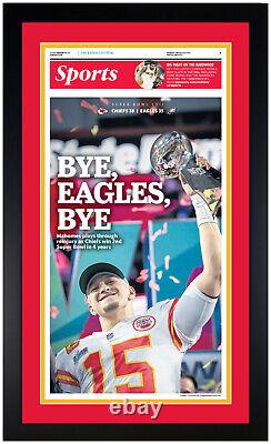 2023 Super Bowl Bye, Eagles, Bye Kansas City Chiefs Newspaper Print Framed