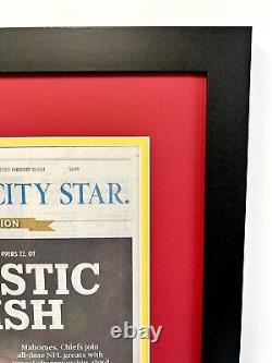2024 Kansas City Chiefs Super Bowl Championship Framed REAL Newspaper- 17x28
