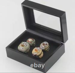 2024 Super Bowl Kansas City Chiefs Display Football Championship FOUR Rings