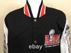 2025 NFL Super Bowl LIX New Orleans Chiefs Eagles Twill Jacket w Logos Size 5XL
