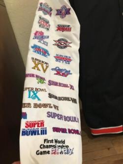 2025 NFL Super Bowl LIX New Orleans Chiefs Eagles Twill Jacket w Logos Size 5XL