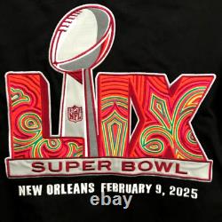 2025 NFL Super Bowl LIX New Orleans Chiefs Eagles Twill Jacket w Logos Size 5XL