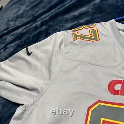 26x34 Travis Kelce Chiefs Mens XL Super Bowl 57 LVll Game Nike Grey Jersey