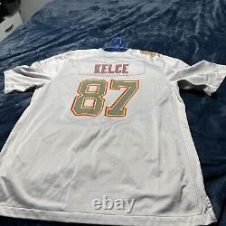 26x34 Travis Kelce Chiefs Mens XL Super Bowl 57 LVll Game Nike Grey Jersey