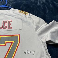26x34 Travis Kelce Chiefs Mens XL Super Bowl 57 LVll Game Nike Grey Jersey