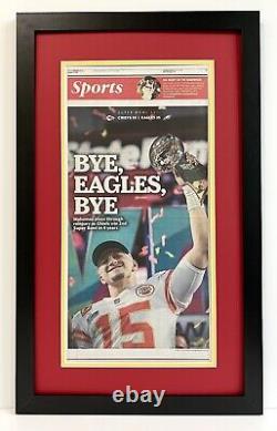 2 2023 & 2024 Kansas City Chiefs Super Bowl Championship Framed REAL Newspapers