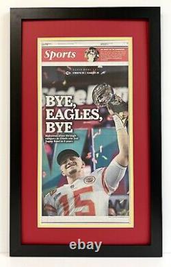 (2) 2023 Kansas City Chiefs Super Bowl Framed REAL Newspaper Special Edition