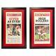 2 2024 Kansas City Chiefs Super Bowl & Afc Championship Framed Real Newspapers