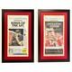 2 2024 Kansas City Chiefs Super Bowl & Afc Championship Framed Real Newspapers