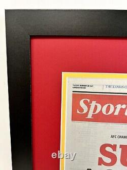 2 2024 Kansas City Chiefs Super Bowl & AFC Championship Framed REAL Newspapers