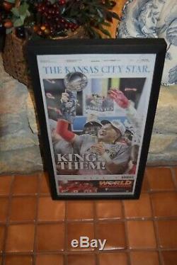 2 Set Kansas City Chiefs Framed Complete Newspapers Super Bowl LIV Champions