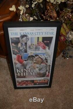 2 Set Kansas City Chiefs Framed Complete Newspapers Super Bowl LIV Champions