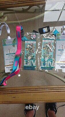 2 Super Bowl LIV Ticket Stubs + Hospitality Passes + Lanyards Chiefs 49ers 2020