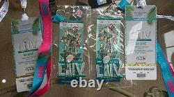 2 Super Bowl LIV Ticket Stubs + Hospitality Passes + Lanyards Chiefs 49ers 2020