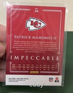 5/50 PATRICK MAHOMES II 2021 Panini Impeccable #48 Silver Chiefs Super Bowl MVP