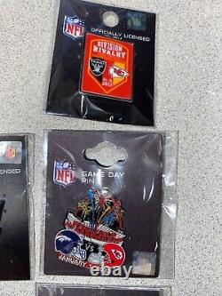 7 KC Chiefs Official NFL Gameday pins from the Superbowl 57 2022 season