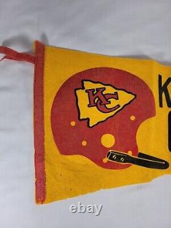 AFL Kansas City Chiefs Vintage 1969 World Champions Team Pennant READ RARE
