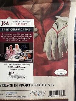 ANDY REID BIG RED SIGNED The Super Bowl Kansas City Star Newspaper RARE JSA COA