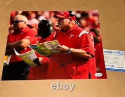 ANDY REID SUPER BOWL SIGNED AUTOGRAPHED 11x14 FOOTBALL Kansas City Chiefs NFL
