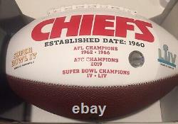 AUTOGRAPHED PATRICK MAHOMES KANSAS CITY CHIEFS TEAM SUPER BOWL FOOTBALL WithCOA