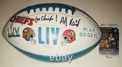 Andy Reid Kansas City Chiefs Coach Signed Super Bowl 54 Matchup Football Jsa Coa