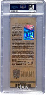 Andy Reid Signed Chiefs Super Bowl 54 Football Ticket LIV Auto Psa/dna