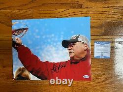 Andy Reid Signed Kansas City Chiefs Super Bowl 11x14 Photo Autograph Bas Coa