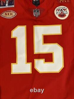 Authentic Mahomes Kansas City Chiefs Super Bowl 58 Elite Jersey Sz 44/L