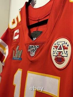 Authentic Patrick Mahomes Chiefs Super Bowl 54 Nike Elite Jersey Men Size 40