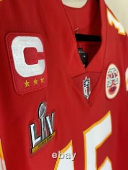 Authentic Patrick Mahomes Chiefs Super Bowl 55 Nike Elite Jersey Men Size 40