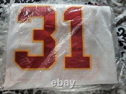 Authentic Priest Holmes Kansas City Chiefs El Salvador White Reebok Jersey 50