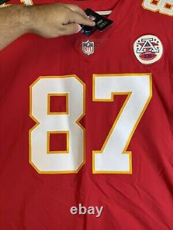Authentic Travis Kelce Chiefs Super Bowl Nike Vapor Elite Jersey Men Size 48