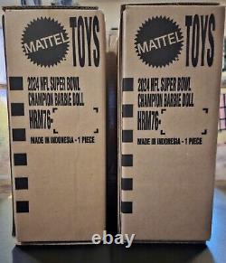 Barbie 2024 NFL Super Bowl LVIII Champions Kansas City Chiefs Unopened Lot of 2