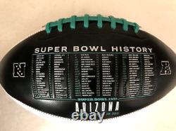 Box of 6 NFL Super Bowl LVII Super Bowl History Official Size Autograph Football
