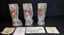 Bradford Exchange Limited Edition NFL Pilsner Glass Set. Kansas City Chiefs