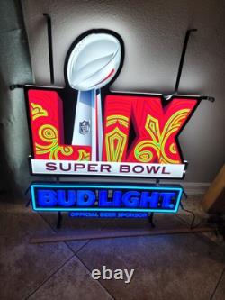 Bud Light Beer Super Bowl LIX LED Chiefs Eagles Nfl Football Swift Swifty Eras